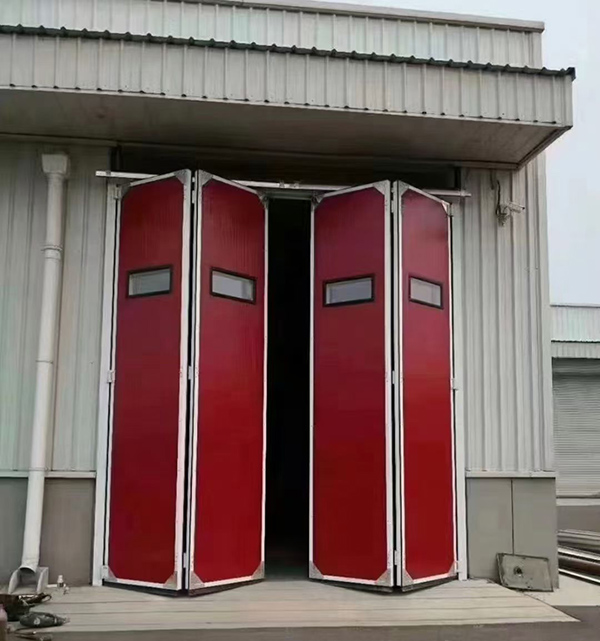 沙雅工业折叠门在大型装配车间出入口的应用实例